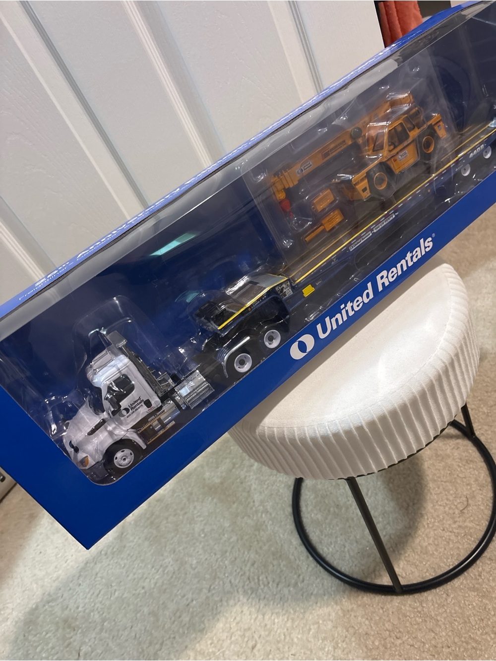 Collection White & Orange Toy Truck United Rental